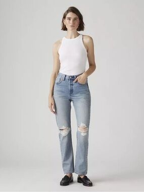 NWT Levi’s 501 Original Distressed Straight Leg Jeans